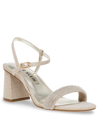 Anne Klein Adaline Dress Sandal Heels Silver / Gold | USCVG47654