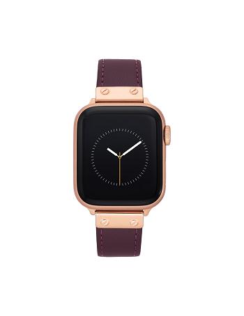 Anne Klein Band for Apple Watch® Leather Purple / black | PUSQX45785