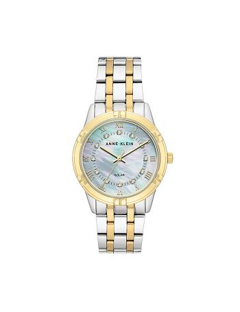 Anne Klein Considered Solar Powered Bracelet Watch Metals Silver / Gold | GUSUC68574