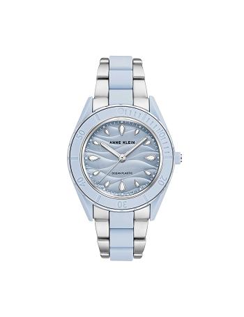 Anne Klein Considered Solar Recycled Bracelet Ocean Plastic Watches Blue / Silver | AUSDF67723