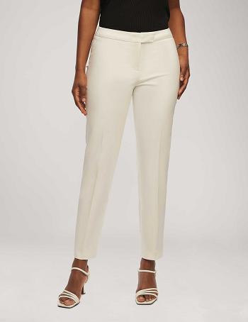 Anne Klein Cotton Double Weave Bowie Pant Bottoms White | EUSVG71172