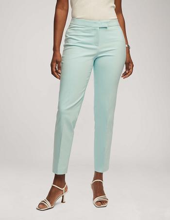 Anne Klein Cotton Double Weave Bowie Pant Bottoms Blue | XUSBH98887