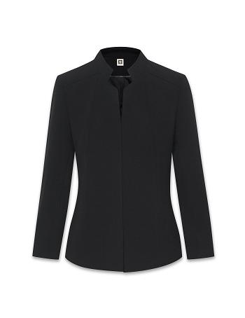 Anne Klein Cropped Stand Collar Blazers & Jackets Black | LUSTR22523