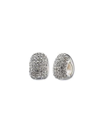 Anne Klein Crystal Halo Silver-Tone Clip Earrings Silver | USEGJ57257