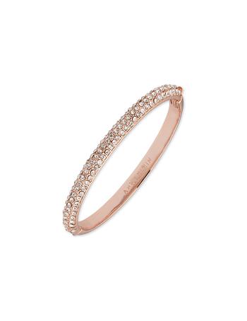 Anne Klein Crystal Pave Bangle Bracelets Rose / Gold | XUSBH35180