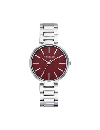 Anne Klein Everyday Bracelet Watch Metals Silver / Burgundy | FUSUI15809