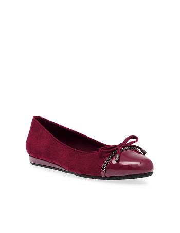 Anne Klein Guilia Flats Burgundy | USIIZ77836