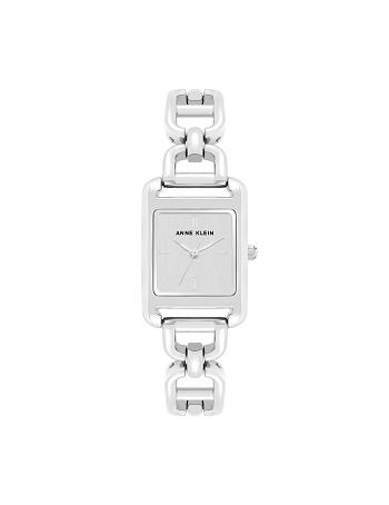 Anne Klein Heritage Link Bracelet Watch Rectangular Silver | USXBR17429