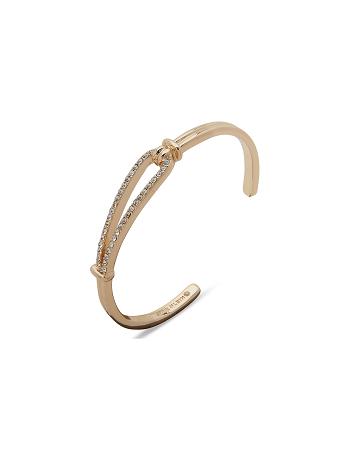 Anne Klein Hinge Knot Crystal in Gift Box Bracelets Gold | USJKU60653