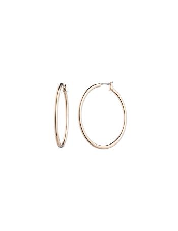 Anne Klein Large Gold-Tone Hoop Earrings Gold | DUSVO49132