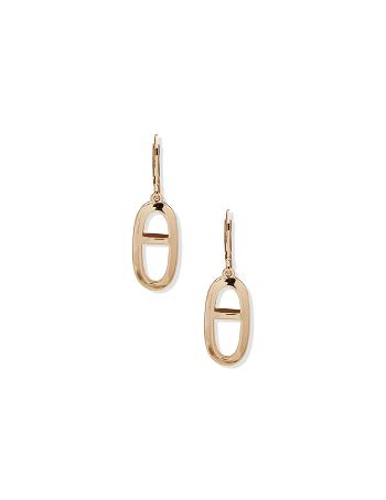 Anne Klein Link Levback Drop Earring Pierced Earrings Gold | BUSSD35422