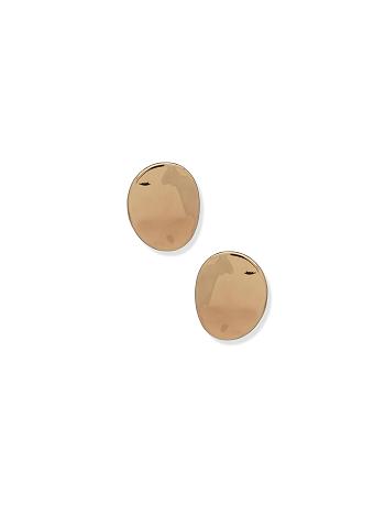 Anne Klein Liquid Metal Button Pierced Earrings Gold | USJZR32698