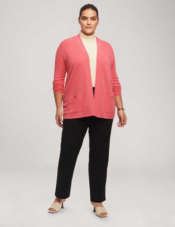 Anne Klein Malibu Cardigan Plus Size Pink | XUSBH77847