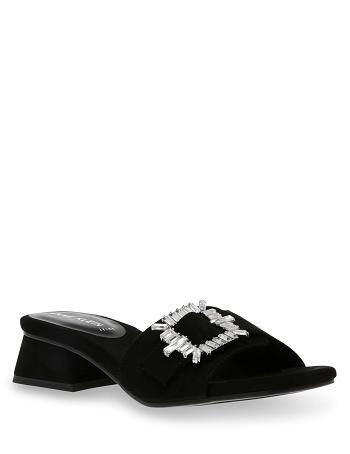 Anne Klein Nolita Dresss Sandals Black | USDFL37804