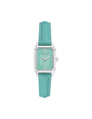 Anne Klein Octagonal Case Strap Watch Leather Light Turquoise | AUSWC63939