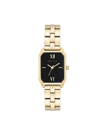 Anne Klein Octagonal Shaped Metal Bracelet Watch Rectangular Black / Gold | TUSWZ93914