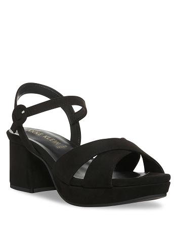 Anne Klein Peltz Dress Sandals Black | MUSFT52255