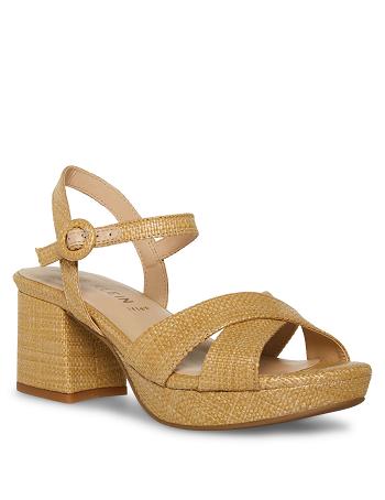 Anne Klein Peltz Dress Sandals Gold | XUSBH80590