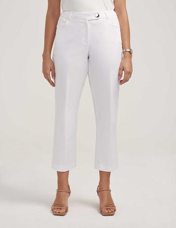 Anne Klein Petite Anne Contour Stretch Bowie Pant Bottoms White | XUSGW11902