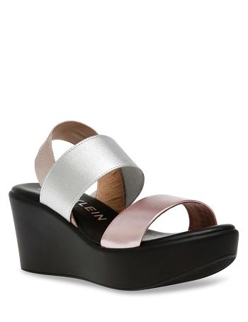 Anne Klein Praga Platforms Sandals Metal / Multicolor | USDYB33760