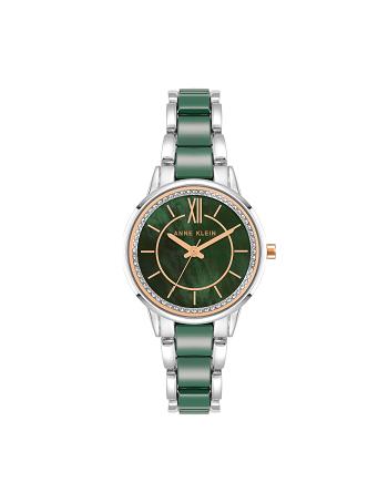 Anne Klein Premium Crystal Bracelet Watch Ceramics Silver / Green | YUSVQ36557