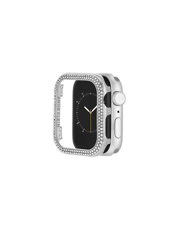 Anne Klein Premium Crystals Protective Case Cover Apple Watch Accessories Silver | ZUSNQ43081