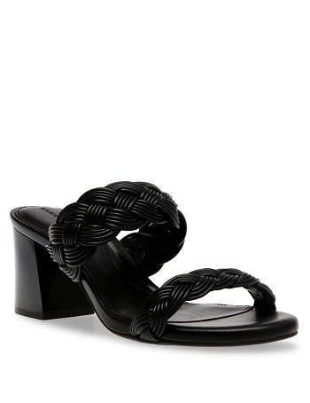 Anne Klein Reggie Dress Sandal Heels Black | GUSUC35545