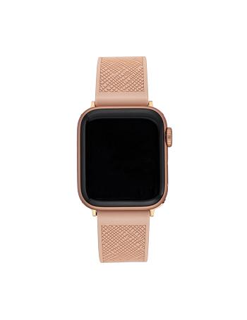 Anne Klein Silicone Textured Band Apple Watch Accessories Pink / Rose / Gold | USEGJ23568