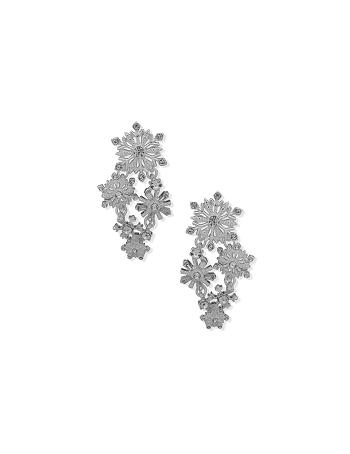 Anne Klein Snowflake Statement Post Drop Pierced Earrings Silver | USXMI28624