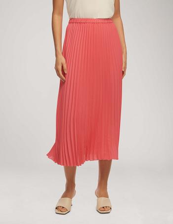 Anne Klein Solid Pull On Pleated Skirt Bottoms Pink | USQCS62840