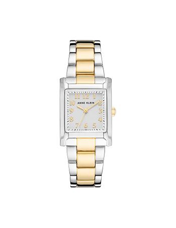Anne Klein Square Case Bracelet Watch Metals Silver / Gold | EUSVG22409