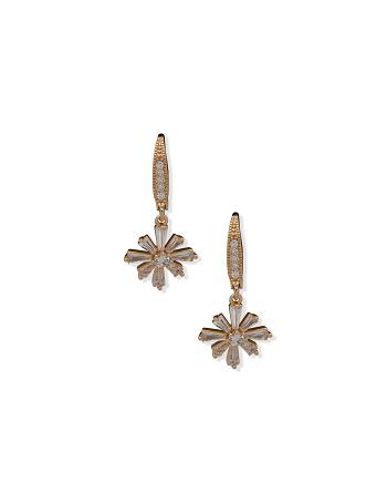 Anne Klein Starburst Drop Clip Earrings Gold | USNEJ57075