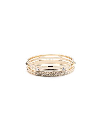 Anne Klein Thicker Trio Bangles Bracelets Gold | USZDE16768