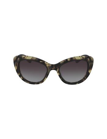 Anne Klein Tortoise Two-Tone Sunglasses Cat-Eye Grey | USZDE14716