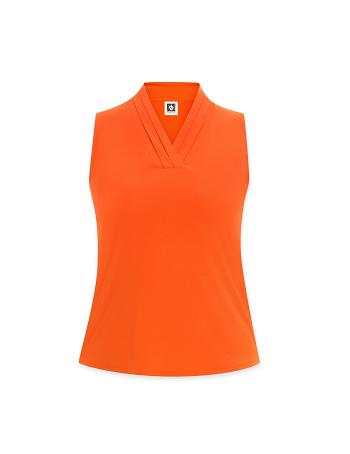 Anne Klein Triple Pleat Top- Clearance Plus Size orange | AUSWC96602