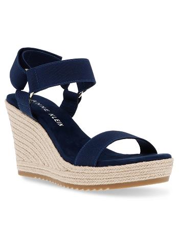 Anne Klein Wren Wedges Navy | YUSVQ63723