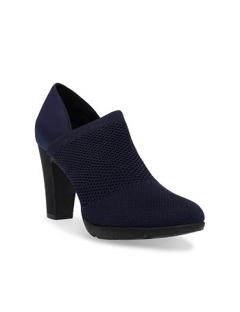 Anne Klein Xenom Heel Boots Navy | PUSQX76584