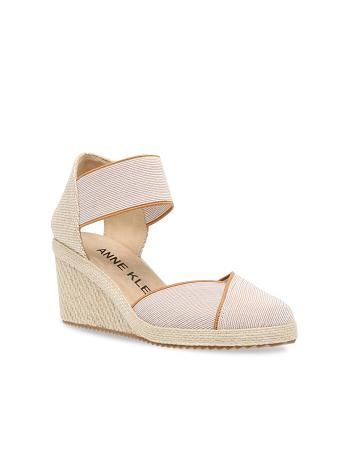 Anne Klein Zoey Round Toe Espadrilles Wedges Beige | USZPD96742