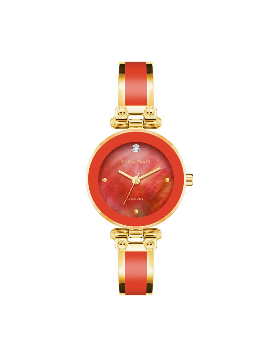 Anne Klein Accent Bangle Watch Diamond Red / Gold | USQAV40311