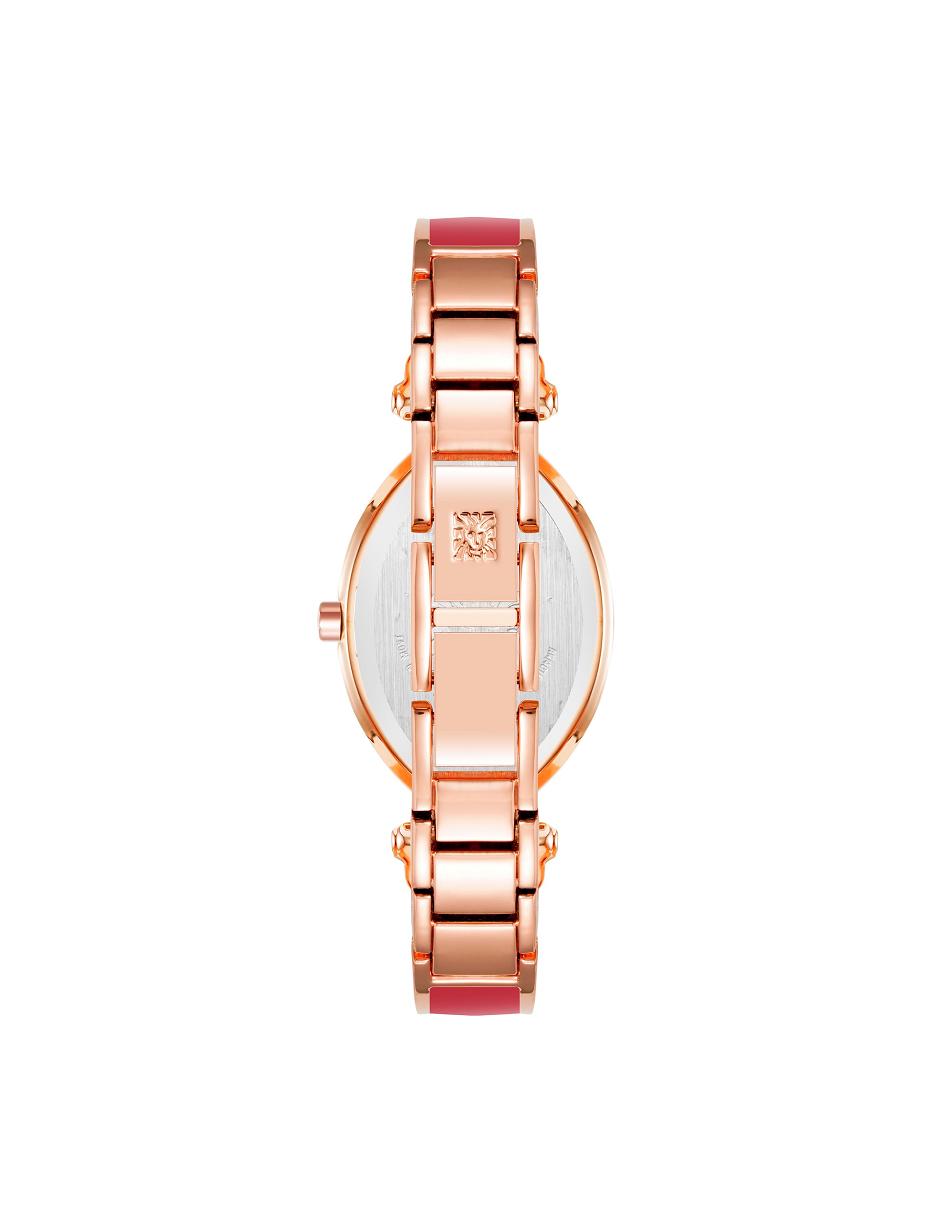 Anne Klein Accented Oval Bangle Watch Diamond Red | LUSSX71107