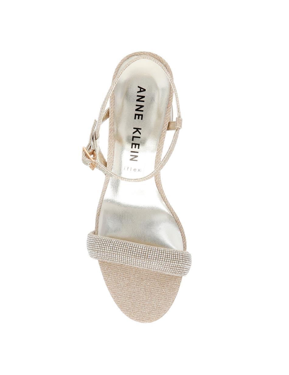 Anne Klein Adaline Dress Sandal Heels Silver / Gold | USCVG47654