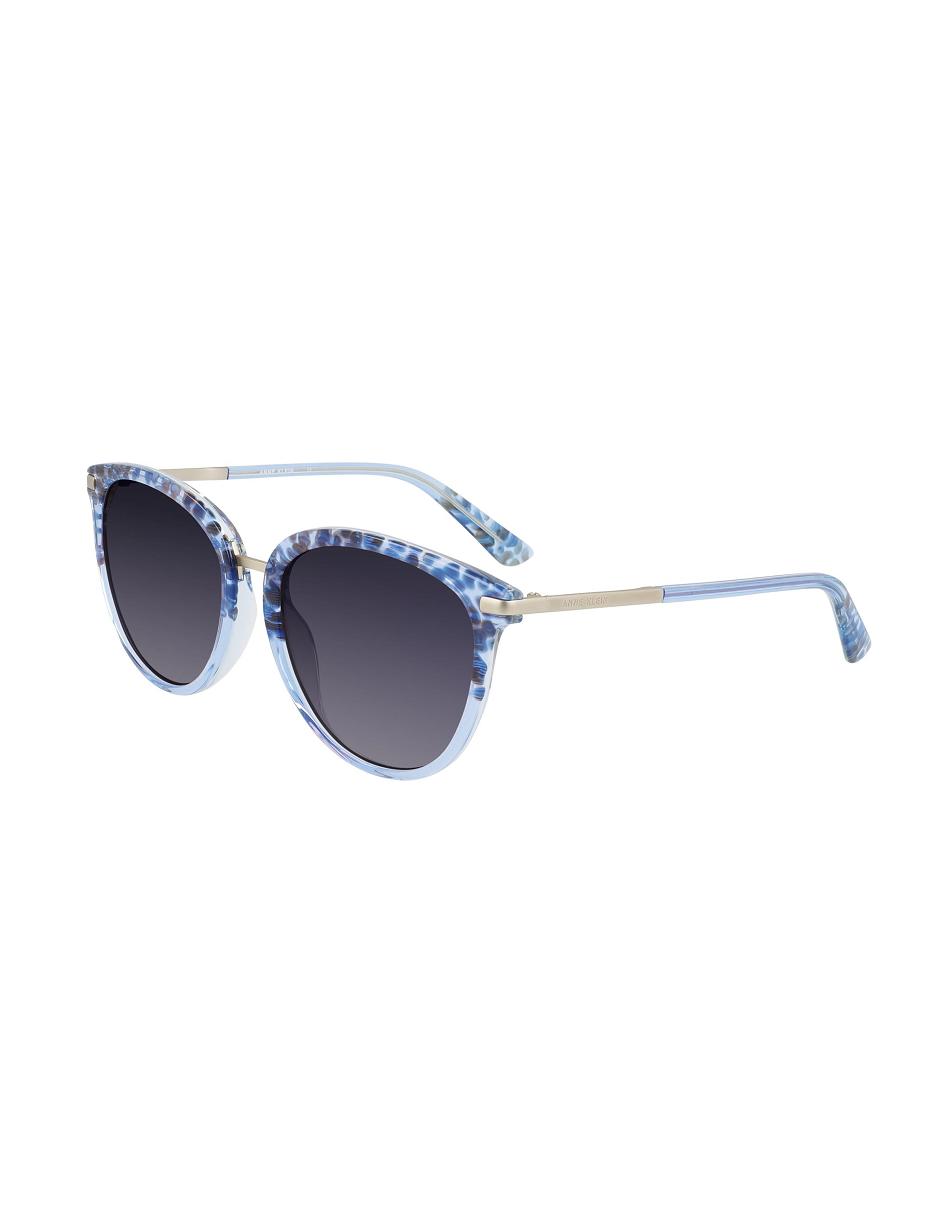 Anne Klein Animal Print Sunglasses Square Blue | EUSHC76678