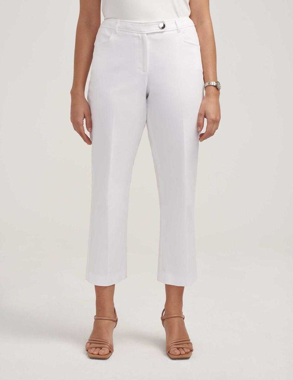 Anne Klein Anne Contour Stretch Bowie Pant- Clearance Bottoms White | DUSVO41876