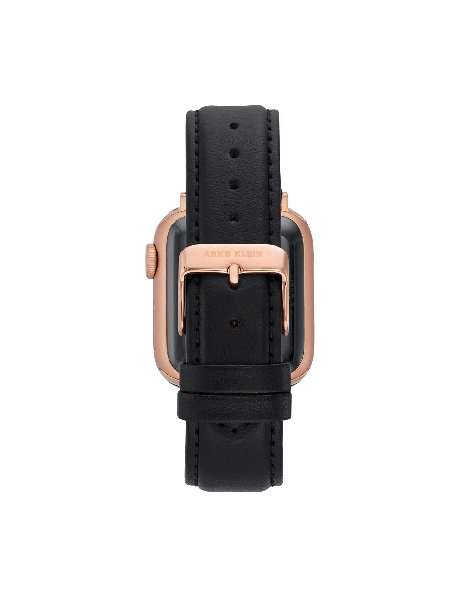 Anne Klein Apple Peel Leather Band for Apple Watch® Considered Black / Rose / Gold | USDYB34050