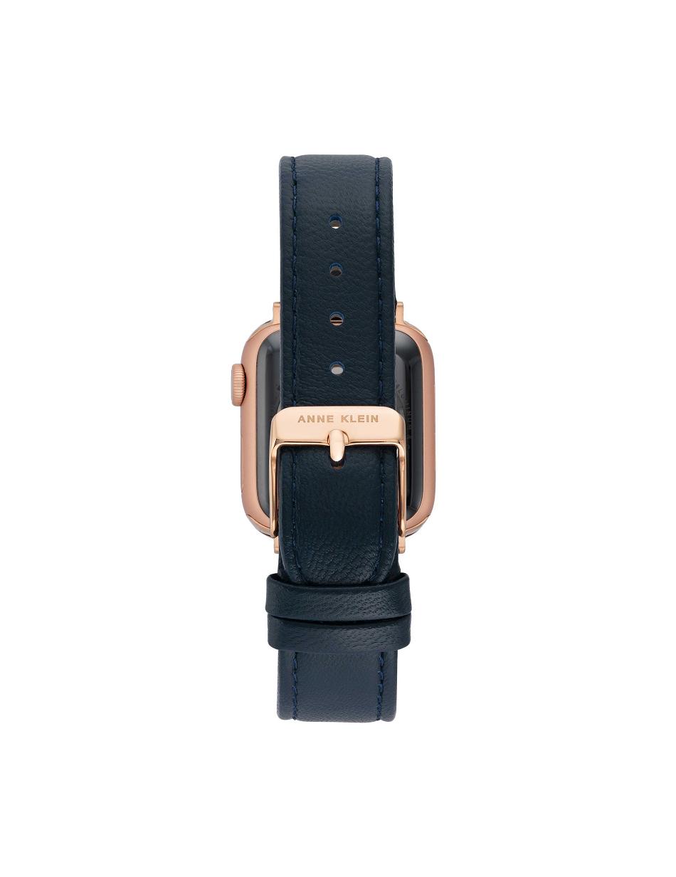 Anne Klein Band for Apple Watch® Leather Navy / Rose / Gold | QUSWA16926