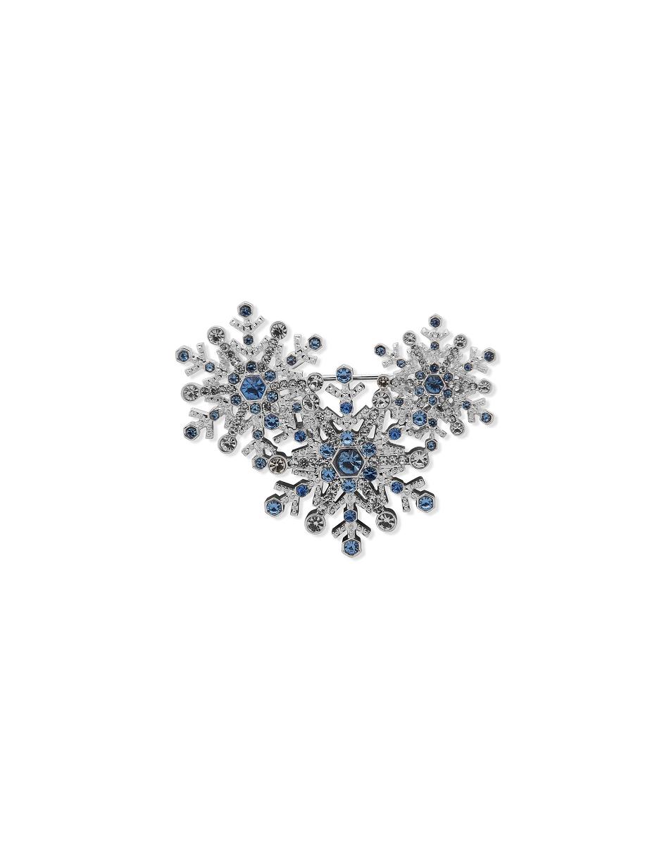 Anne Klein Box Pin Snowflake Cluster Brooches Silver | UUSND56547