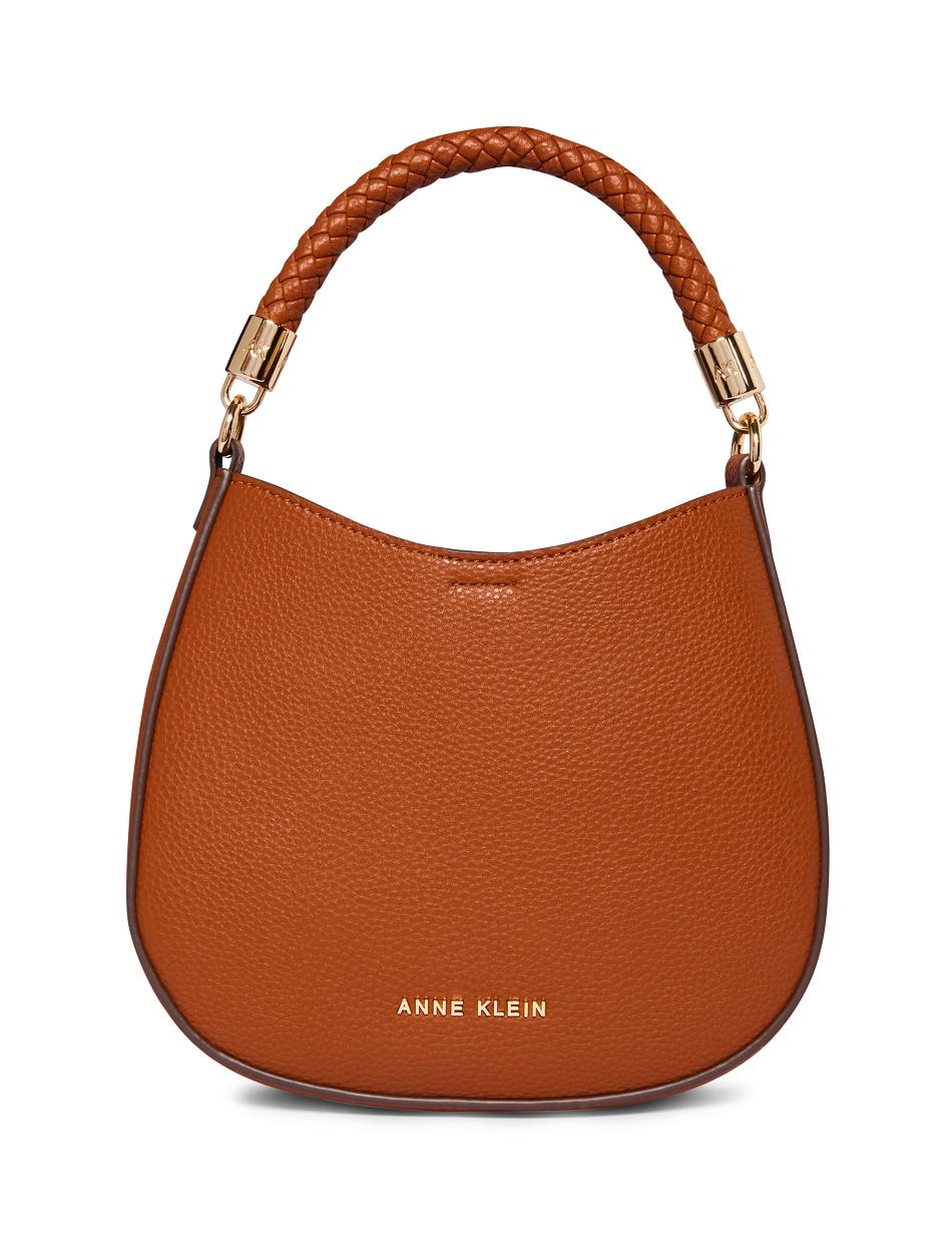 Anne Klein Braided Handle Hobo Crossbody Bags orange | USJVR82372