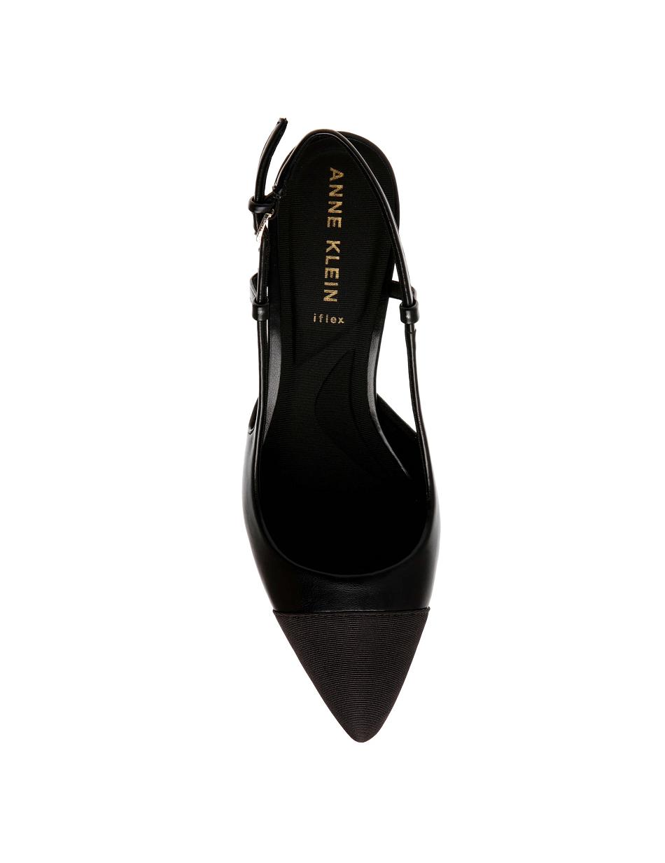 Anne Klein Brinlee Sling Back Pump Heels Black | GUSUC25346