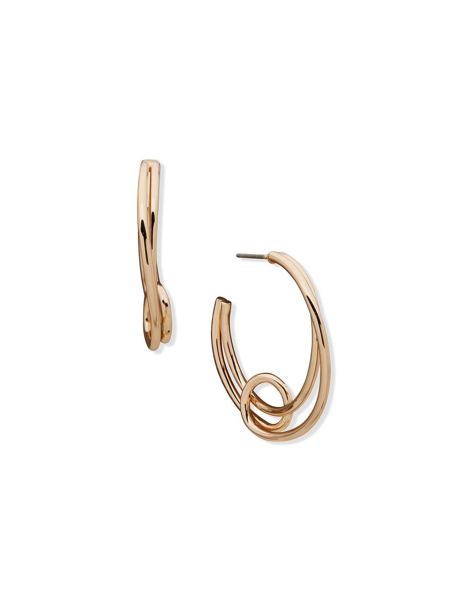 Anne Klein C Hoop Pierced Earrings Gold | USNEJ47796