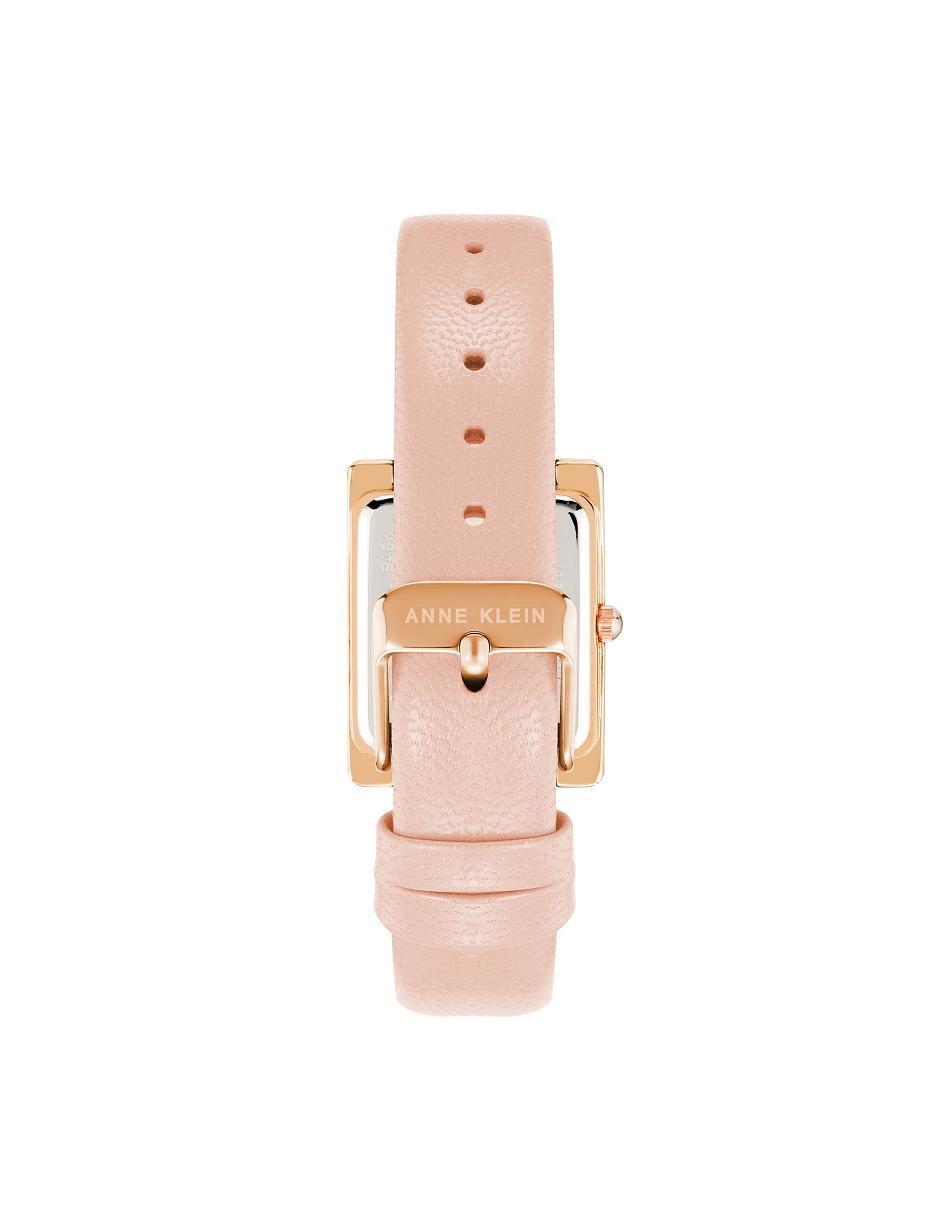 Anne Klein Case Leather Band Watch Rectangular Pink | USIIZ38112